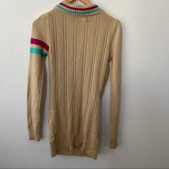 Coogie Urban Cool Cardigan Woman’s Collegiate Argyle Monogrammed Spellout Sz M - Picture 4 of 11